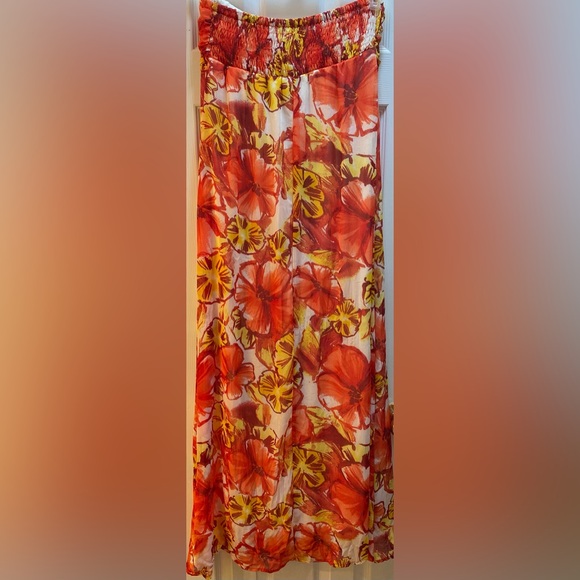 Tropical Hawaiian Floral Dress Hibiscus Maxi Dress - Picture 6 of 10